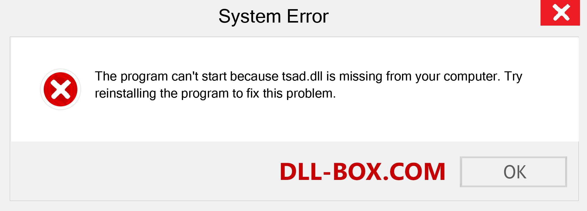  tsad.dll file is missing?. Download for Windows 7, 8, 10 - Fix  tsad dll Missing Error on Windows, photos, images